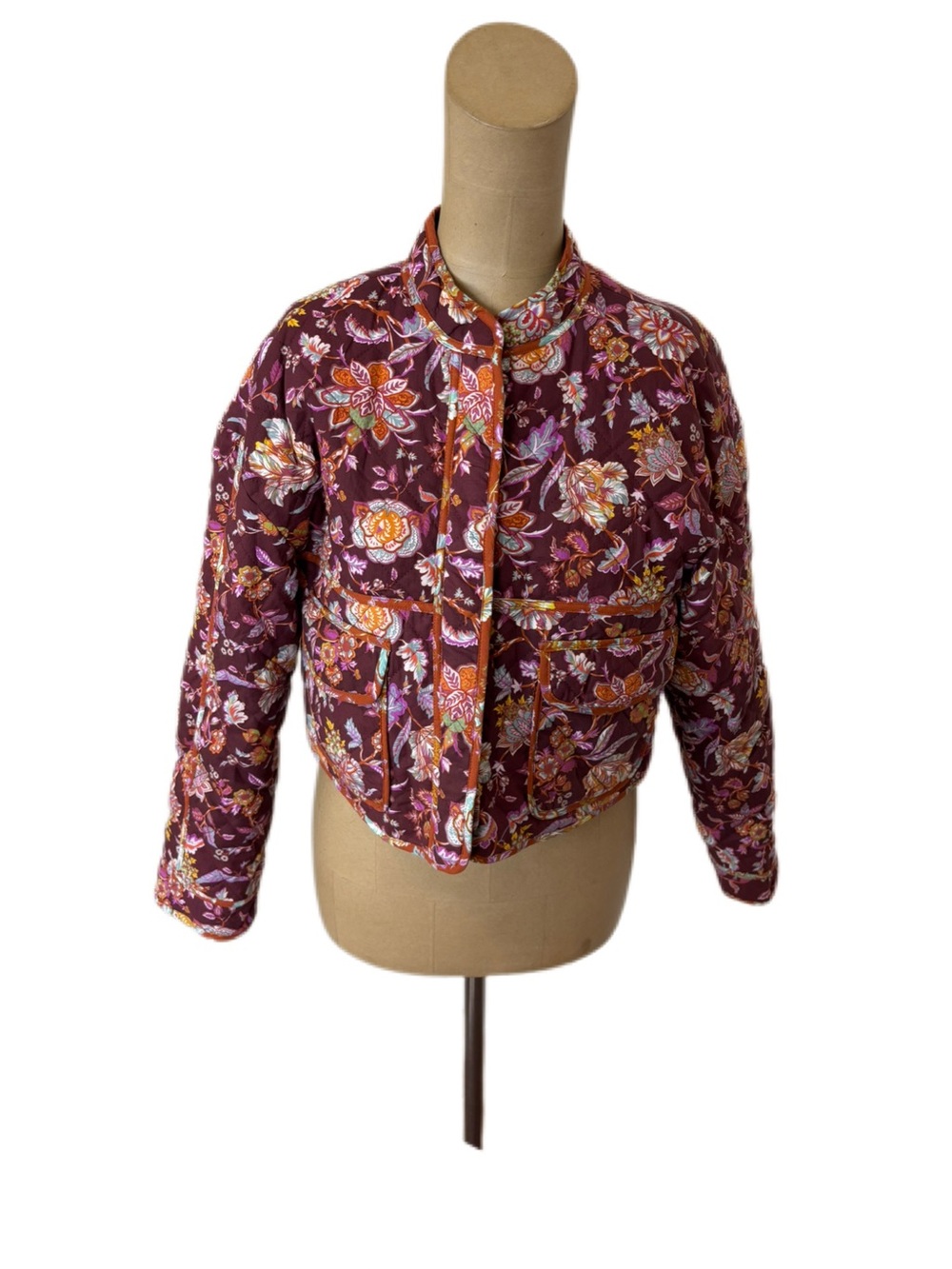 7 For All Mankind quilted floral jacket